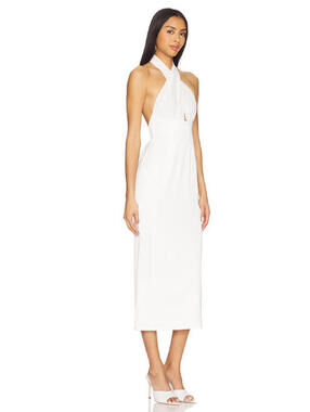 More To Come Revolve Josie Midi Dress  white bow back size M NWT $90msrp
